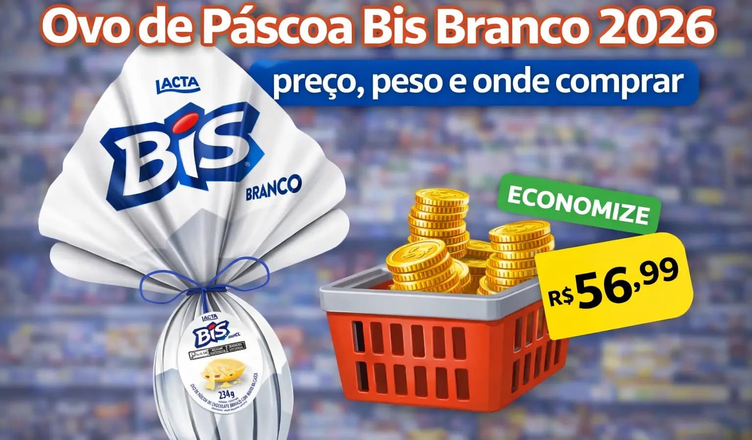 Ovo de páscoa Bis Branco