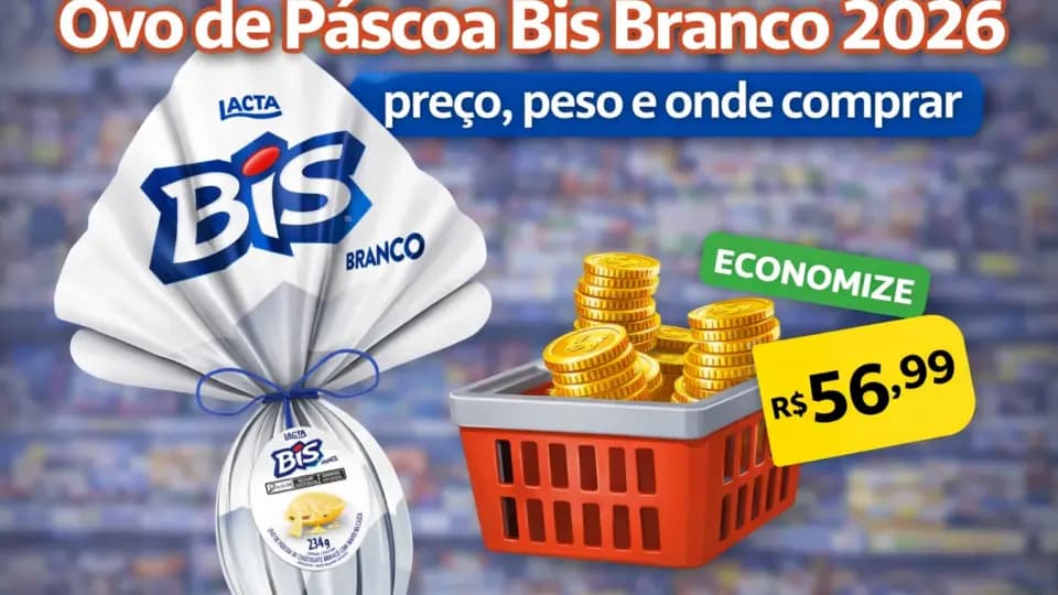 Ovo de páscoa Bis Branco